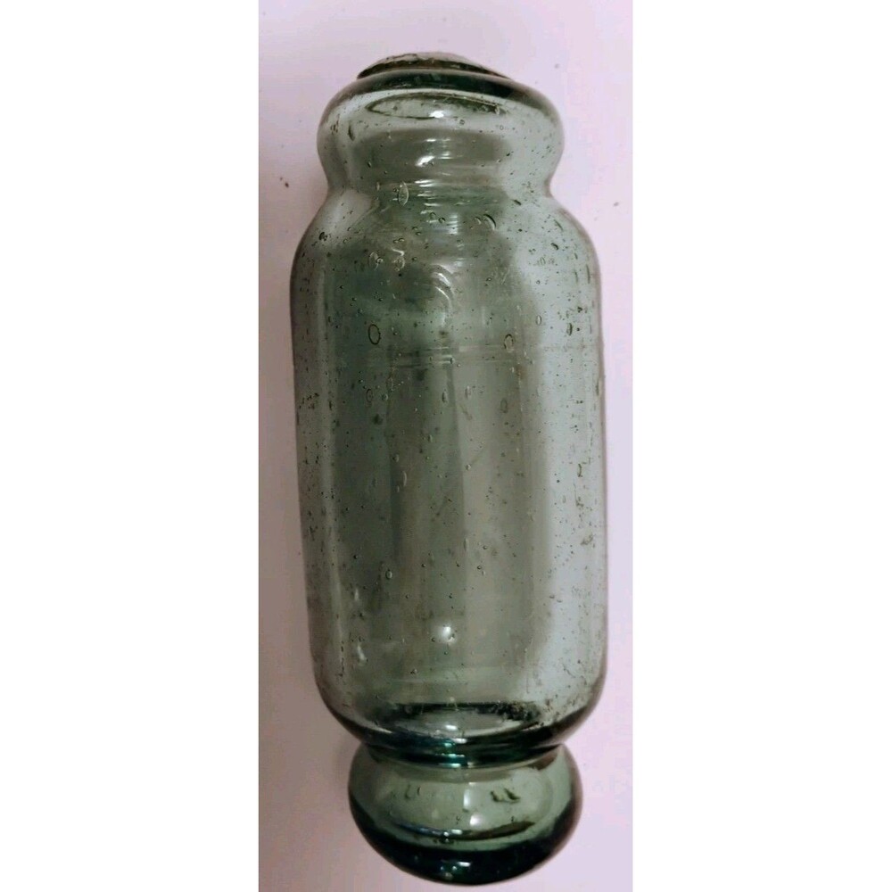 Japanese Rolling Pin Glass Float - Authentic Vintage Japan Fish Net Buoy - Aqua